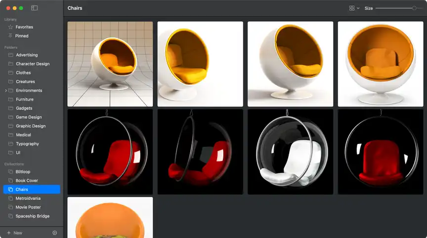 Organizing images using virtual Collections in Zenspire