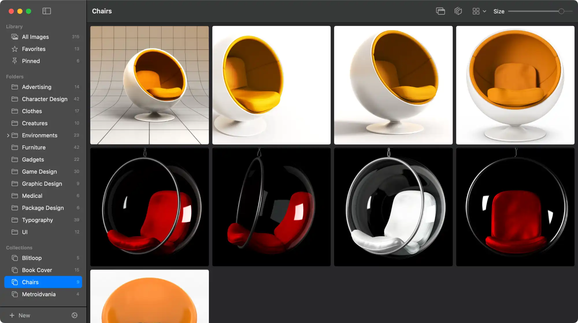 Organizing images using virtual Collections in Zenspire